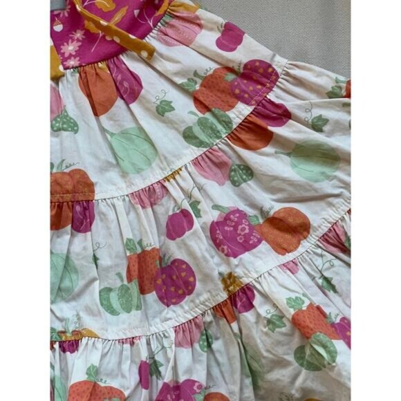 Eleanor Rose Britney Dress Girls Size 3 - 4 Pumpkin Acorn Short Sleeve - Picture 6 of 11